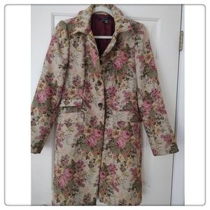 Zara Vintage Tapestry Coat size L